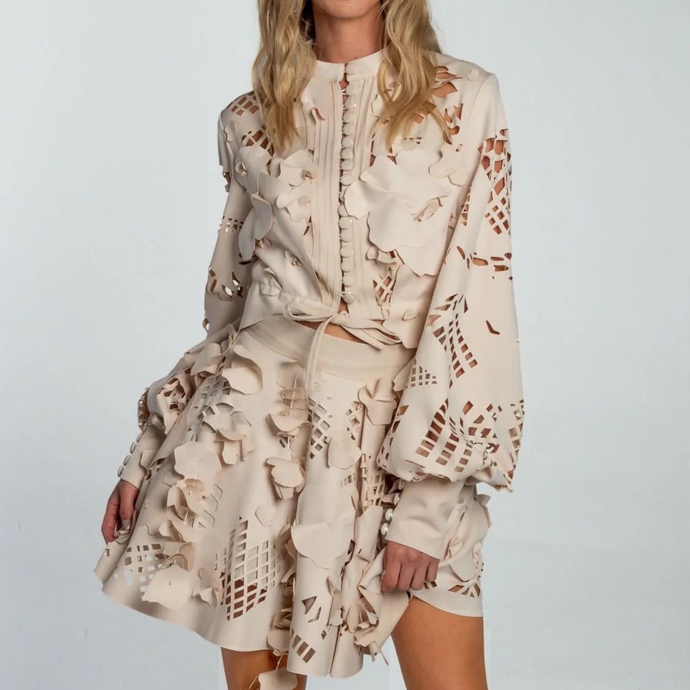 Elegant Cream Women's 2 piece outfit set - Picture 3 of 4